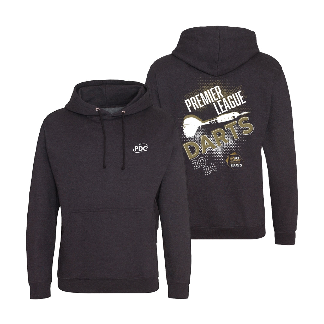 PDC Premier League 2024 Black Hoodie Professional Darts Corporation