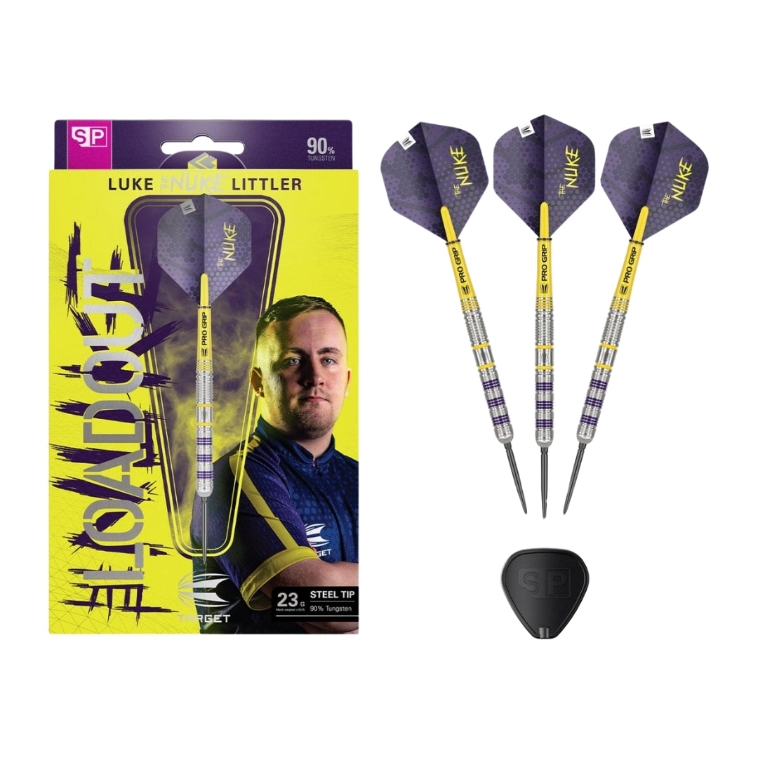 Dartpfeile Metallspitze Target Darts Luke Littler Loadout Soft Tip Darts, 90% Tungsten Dart, 19G | Pixel Tip Dart Set, Player Edition Soft Tip Electronic Dart Set With Pro Grip Shafts And No